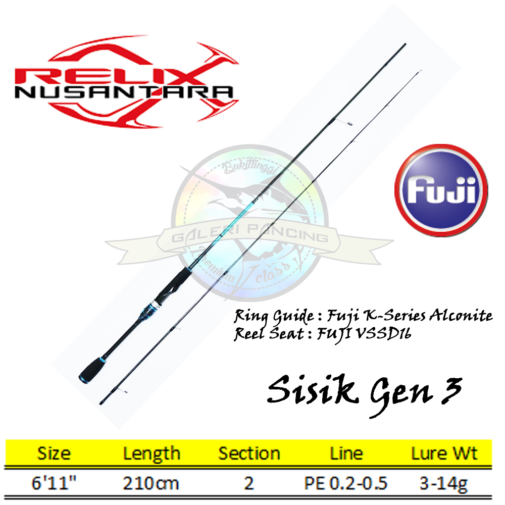 Joran Pancing Relix Nusantara Sisik 611UL Gen 2 gen 3