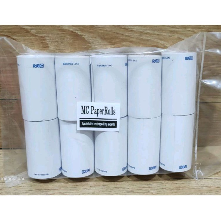 

KODE KGZFZ KERTAS THERMAL BRI UNTUK EDC BRILINK 58x33mm 1 Dus isi 1 roll EprintGoPrintPMM