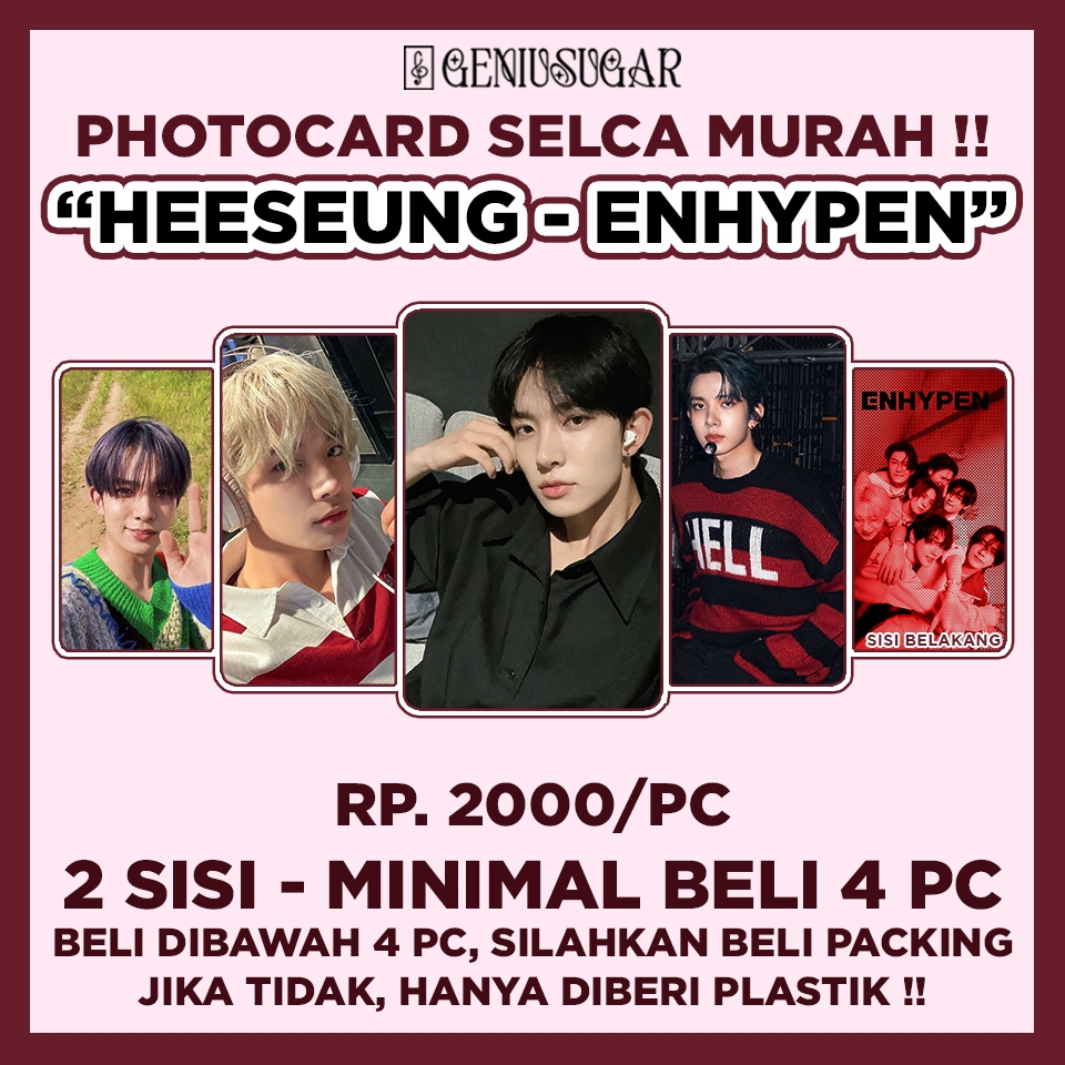 [MIN. BELI 4 PC] EN- HEESEUNG SELCA UNOFFICIAL PHOTOCARD