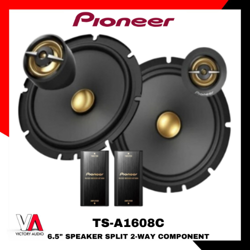 Speaker Split 2-way Component System 6.5 Inch PIONEER TS-A1608C Midbass + Tweeter + Crossover Origin
