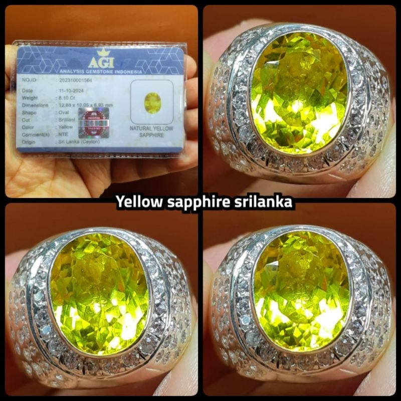 PERMATA PERMATA YAKUT SAAPHIRE CEYLON HQ + RING PERAK