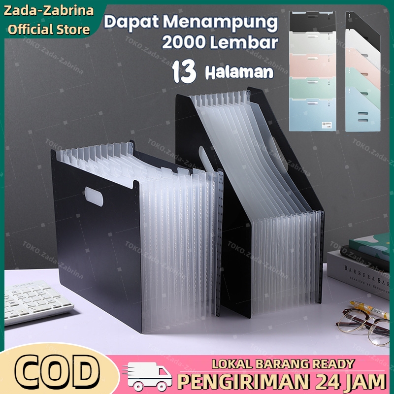 

Zabrina Tempat file Standing A4 File folder document bag/ Tas dokumen file 13 sekat