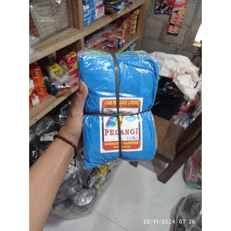 Jaz Hujan Plastik Lengan Panjang Mantel Plastik 1Lusin=12Pcs (Harga Grosir)