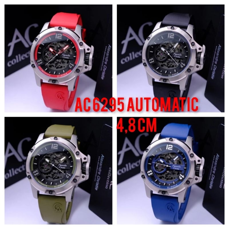 JAM TANGAN PRIA ALEXANDER CRISTIE ORIGINAL AC6295 AUTOMATIC TITANIUM/ALEXANDRE CHRISTIE AC 6295 RUBB