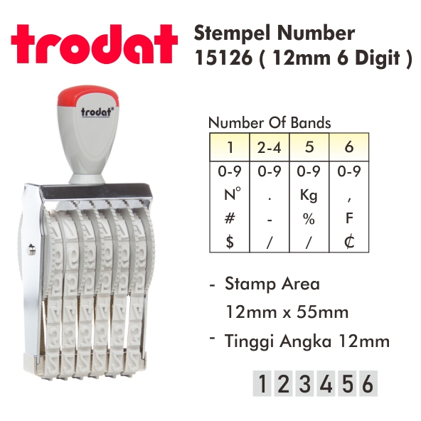 

Stempel Angka 12mm 6 Digit/15126