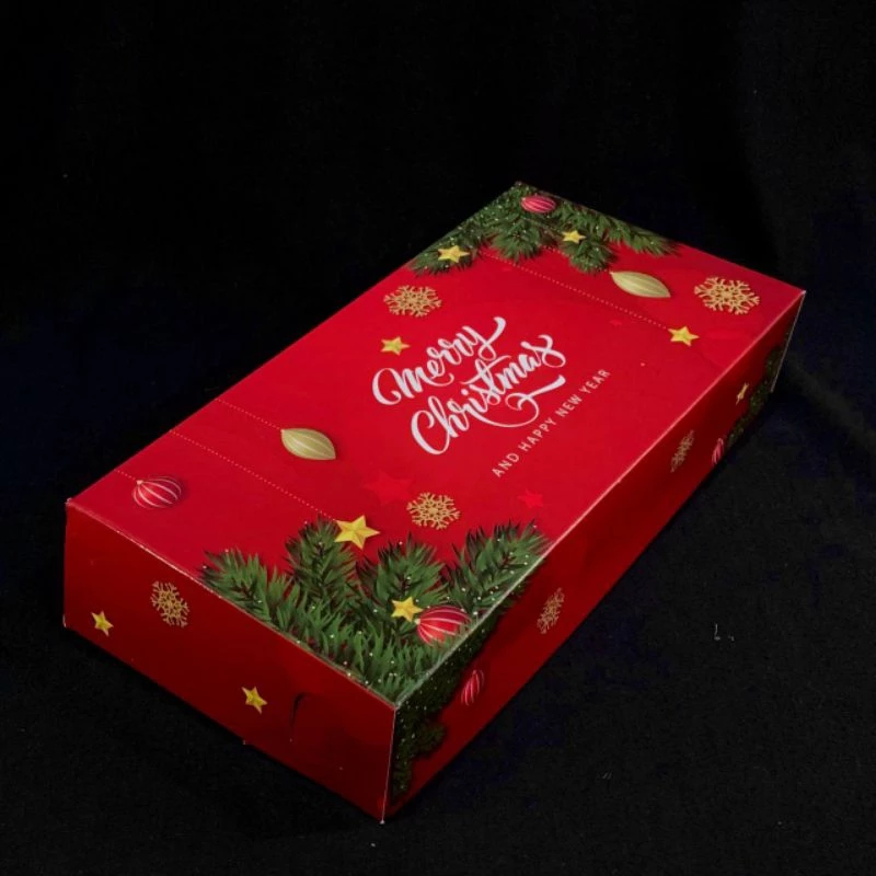 

5 pcs Kardus 2 Toples Kuker 250gr Natal Merah Box Brownies Kotak Hampers Christmas 25x12x5 cm