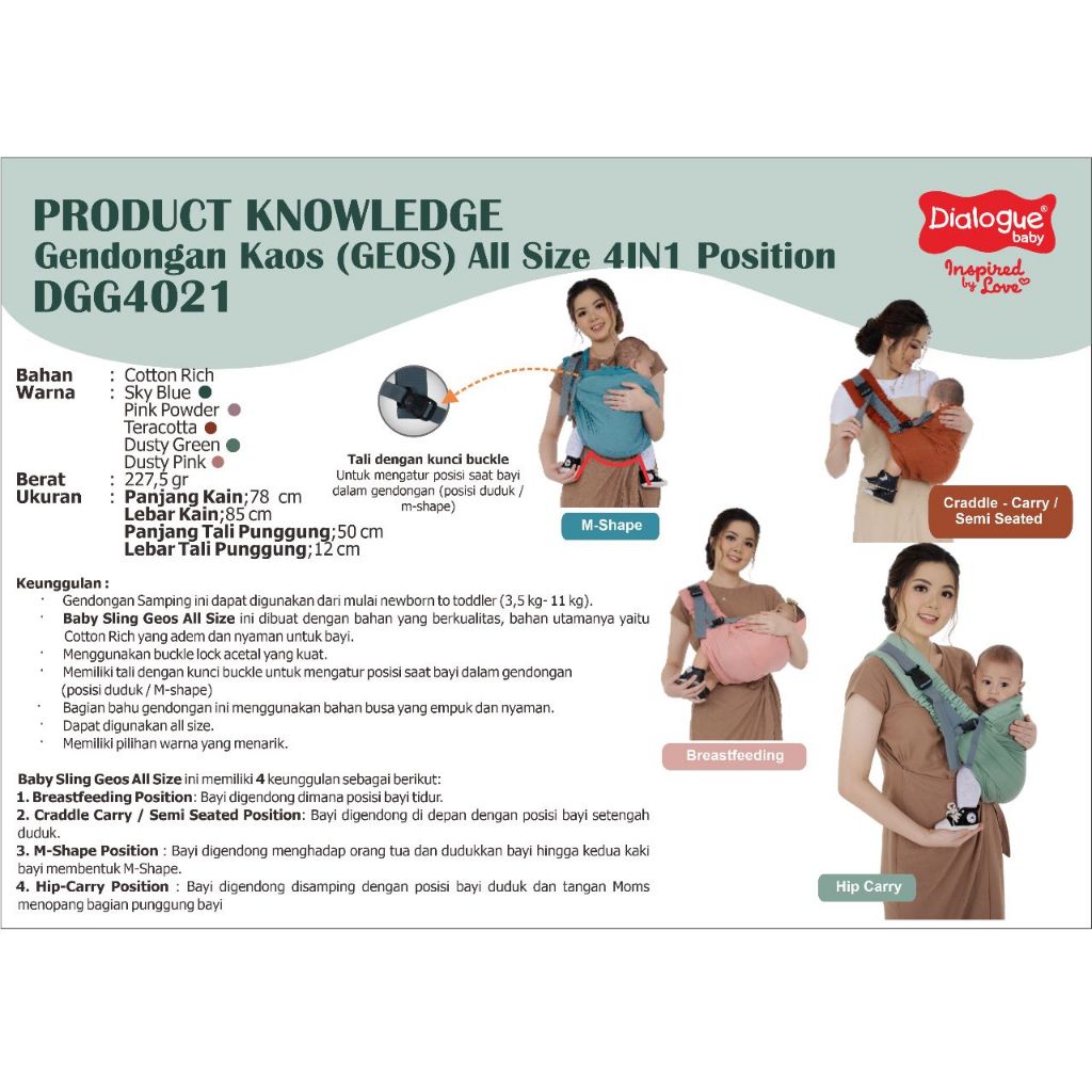 Dialogue Baby Gendongan Kaos (GEOS)