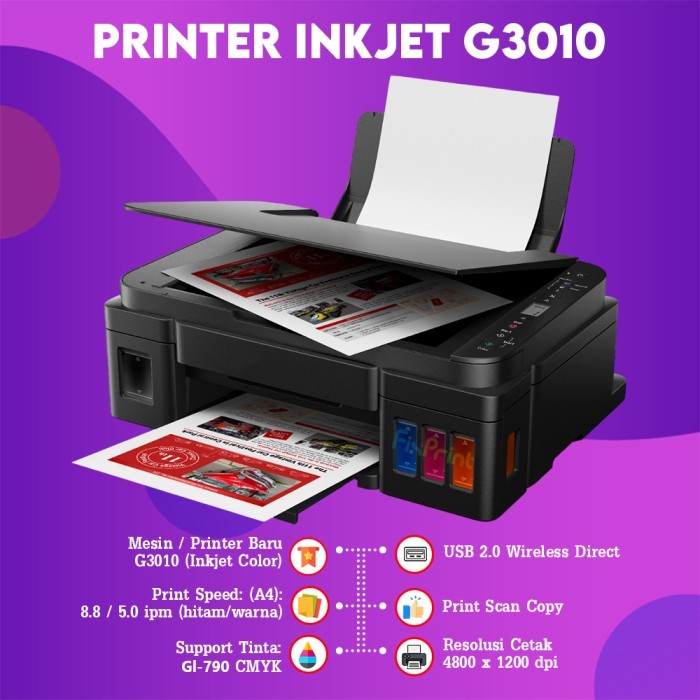 FixPrint - Printer Canon G3010 G 3010 G-3010 InkTank AIO Print Scan Copy Wireless  Ink Tank Multifun