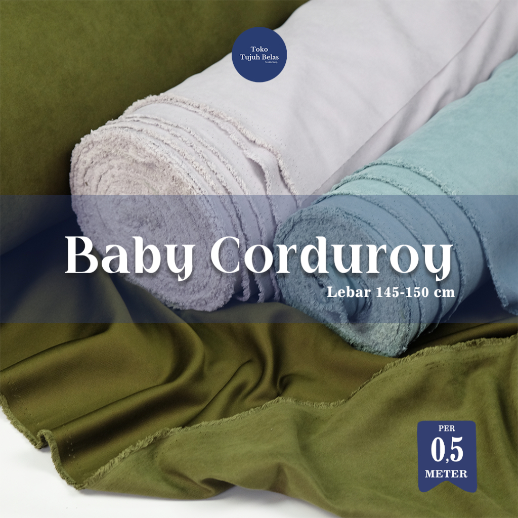 Toko17 BABY CORDUROY PER 0,5 METERAN bahan outer, celana dan kemeja