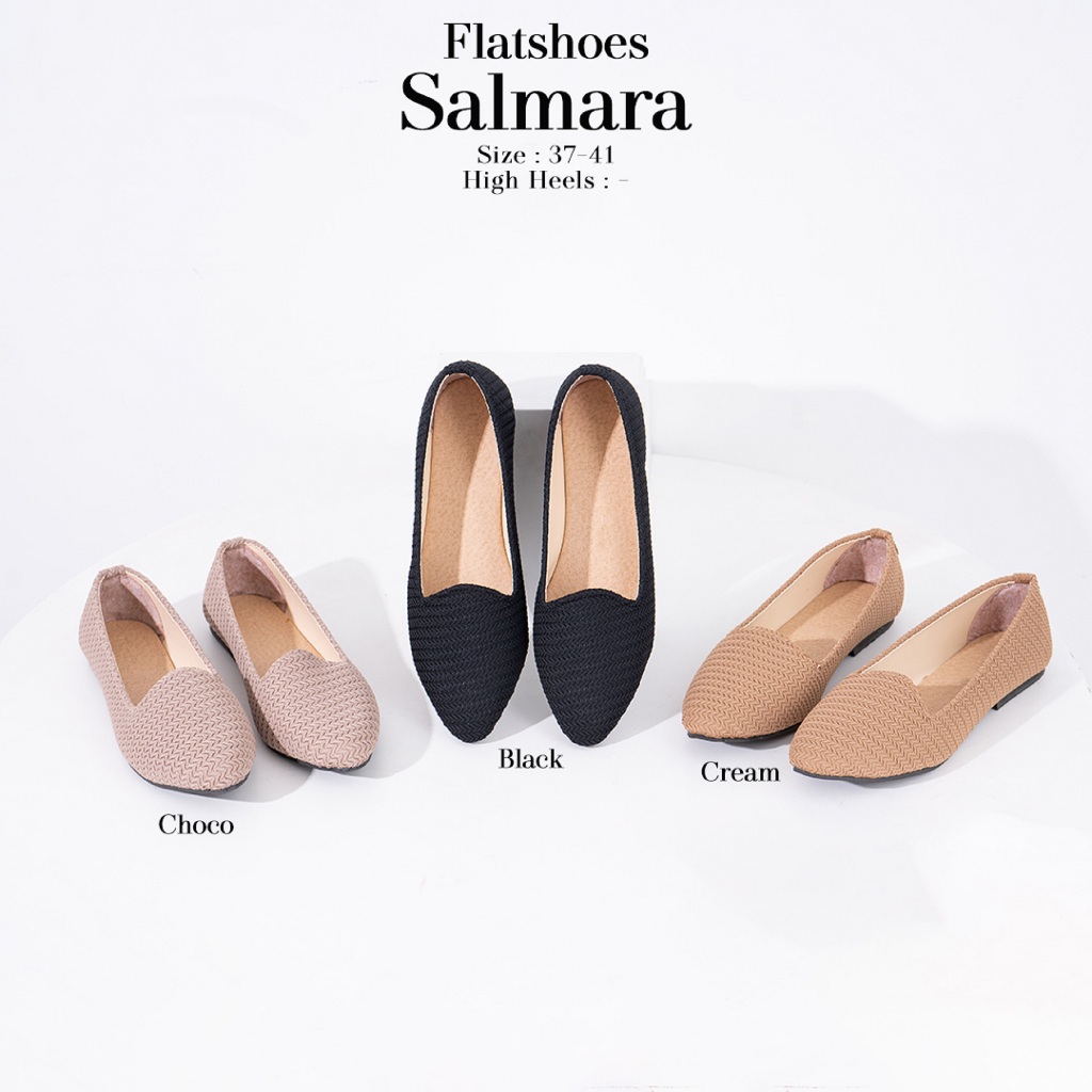 Deliwafa - [Sepatu Wanita] Salmara Flatshoes