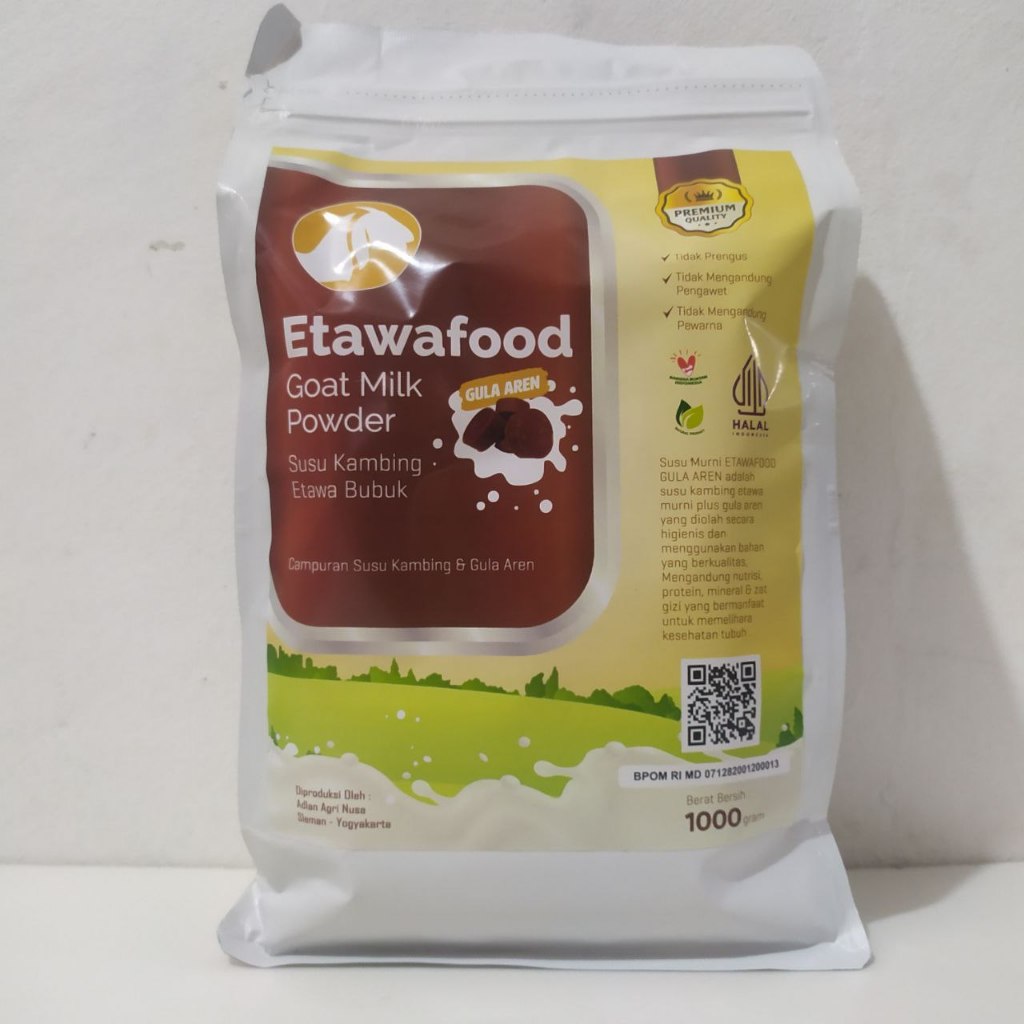 

Baru!!! Susu Kambing Etawafood Rasa Gula Aren 1000Gr/1Kg 100% Asli Alami