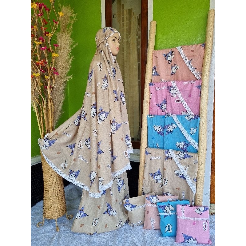 MUKENA ANAK 3-12 TAHUN, KATUN RAYON ORI,MOTIP KALAKTER