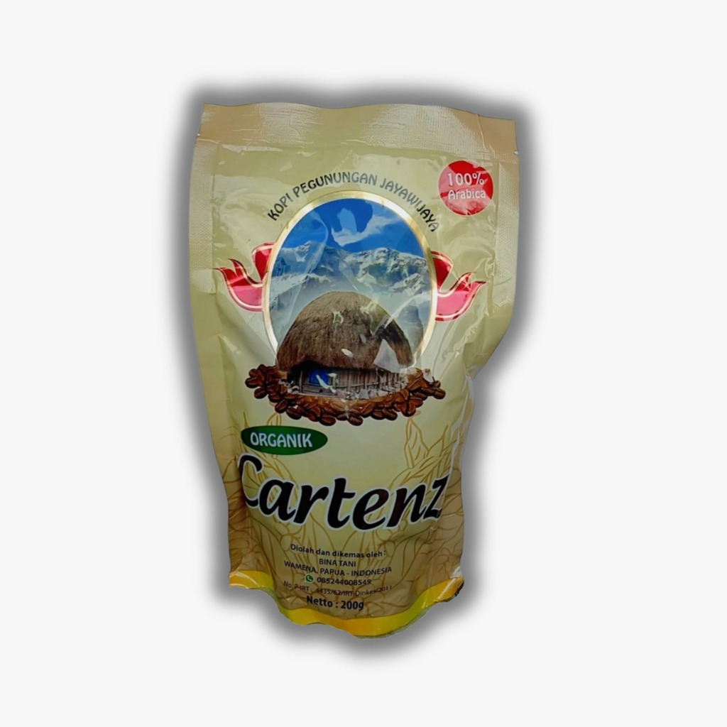 

Kopi Cartenz (Biji dan Bubuk) Kemasan 200 gram