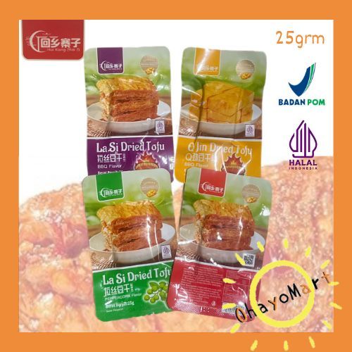 

La si dried tofu / Q ji dried tofu / tahu semi kering / Tahu kering siap makan 25g