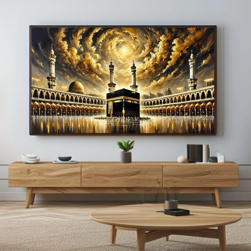 LUKISAN KABAH HIASAN DINDING RUANG TAMU AESTHETIC