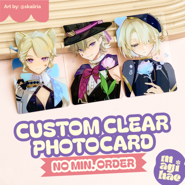 [ PREMIUM ] Custom Photocard Transparan | PVC clear custom frame photocard | Custom PVC Transparan