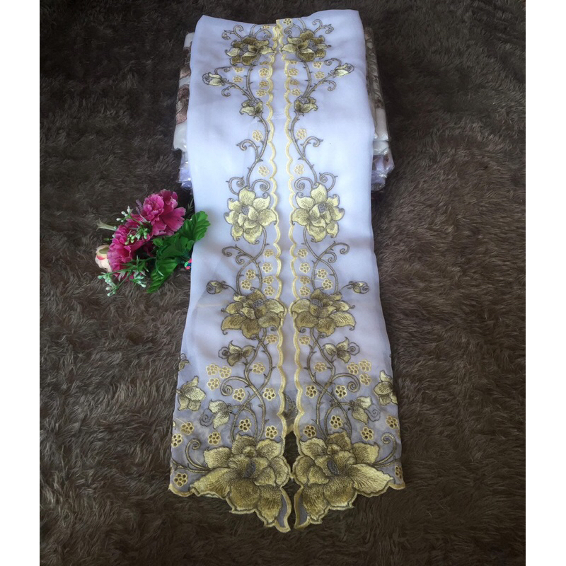 kain kebaya  bordir motif terbaru