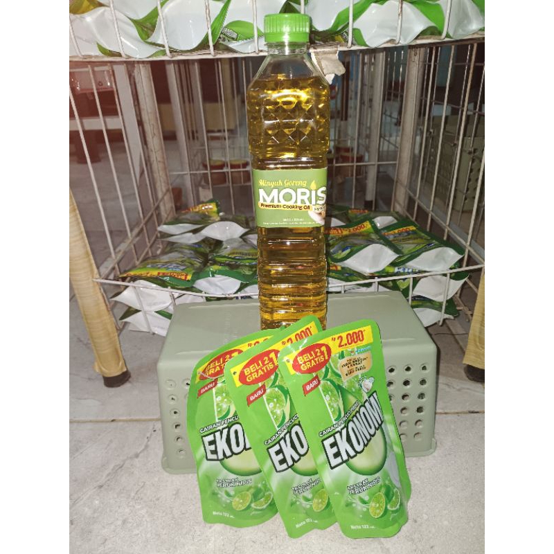 

Minyak Goreng Moris / Devia Mr900 + sabun cuci piring ekonomi