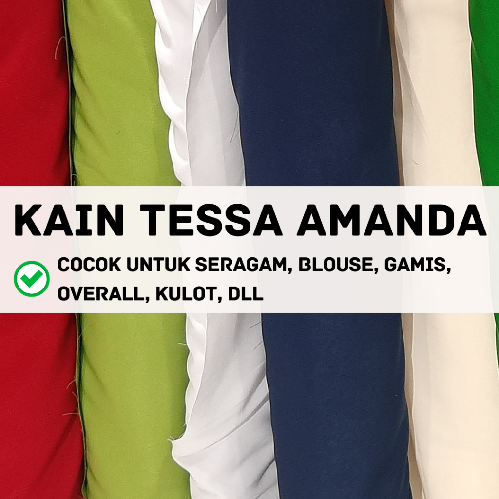 KAIN TESSA AMANDA | TESSA POLOS PREMIUM METERAN (HARGA PER 0.50 METER)