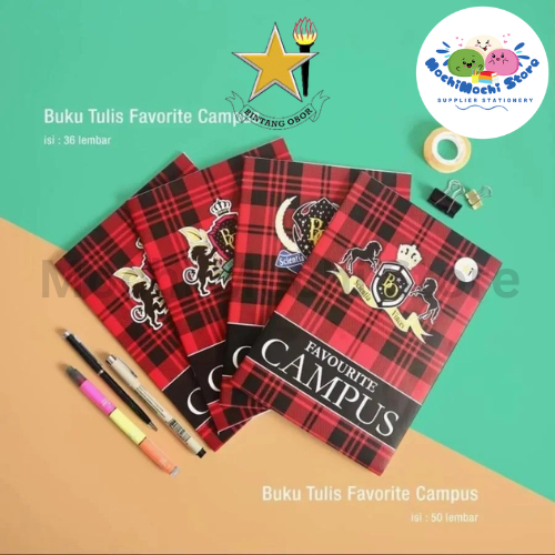 

Buku Tulis Campus Favourite 36 Lembar (1 Pack Isi 10 Buku) Buku Tulis Favourite 36 Lembar Campus Isi