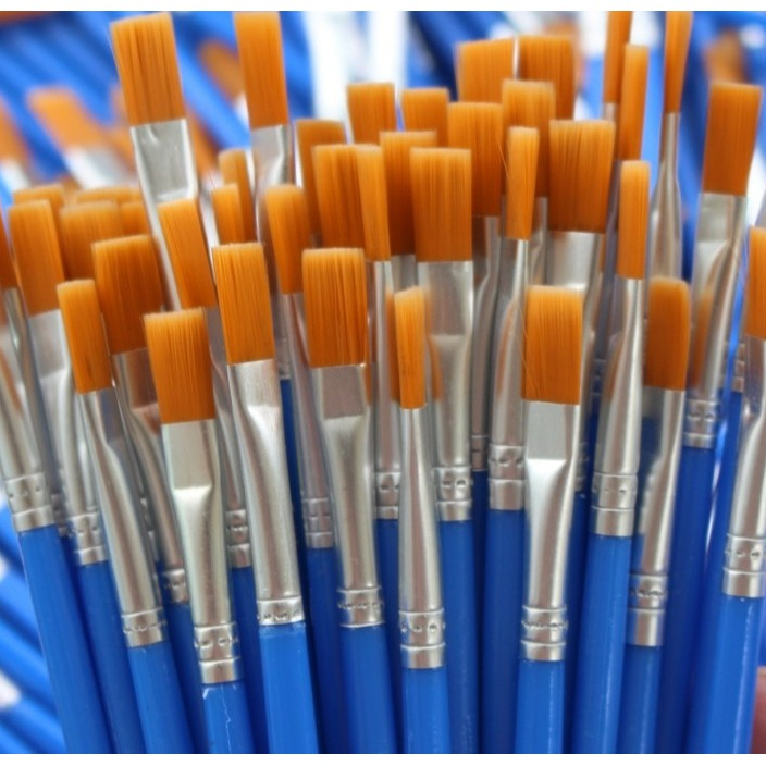 

Kuas Lukis - Flat / Round Brush Painting - Akrilik Bulu Nilon Cat Air Lukis Brush edukasi