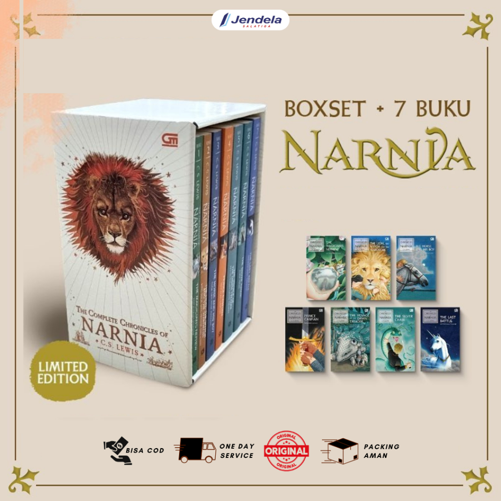 Box Set Narnia - The Chronicles of Narnia CS Lewis - Gramedia