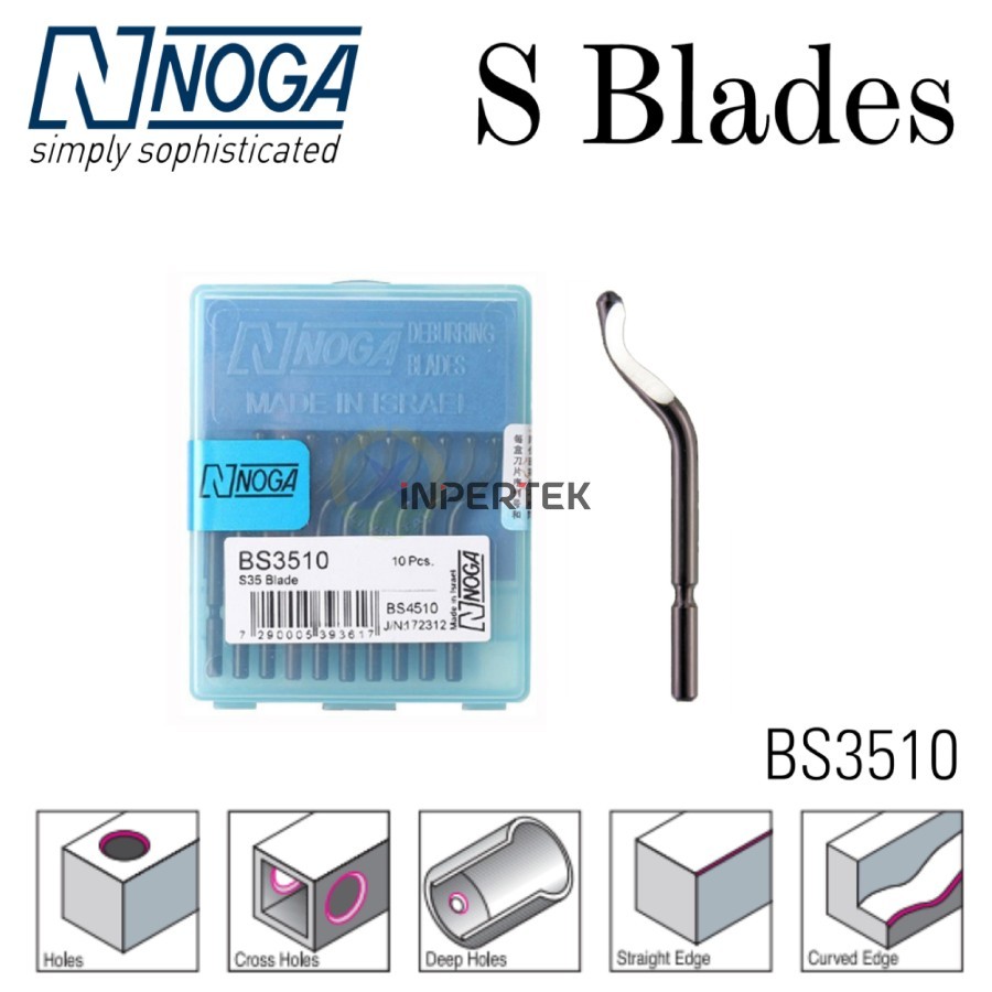

Deburring Blade NOGA BS3510 Original Insert Deburing Mata Pisau Chamfering Blade Tool Sayat Bari Besi Kayu Plastik