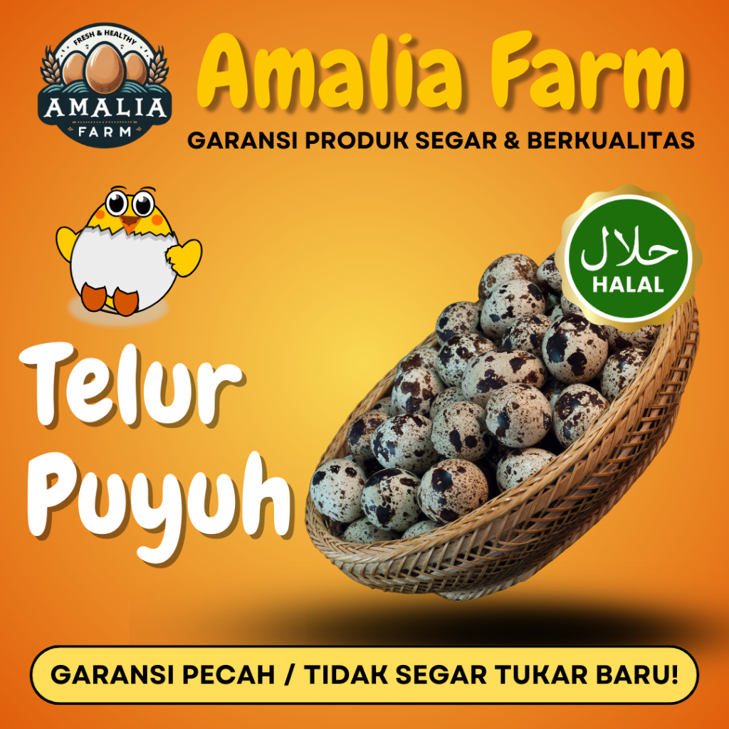 

Amalia Farm - 1 KG Telur Puyuh PREMIUM