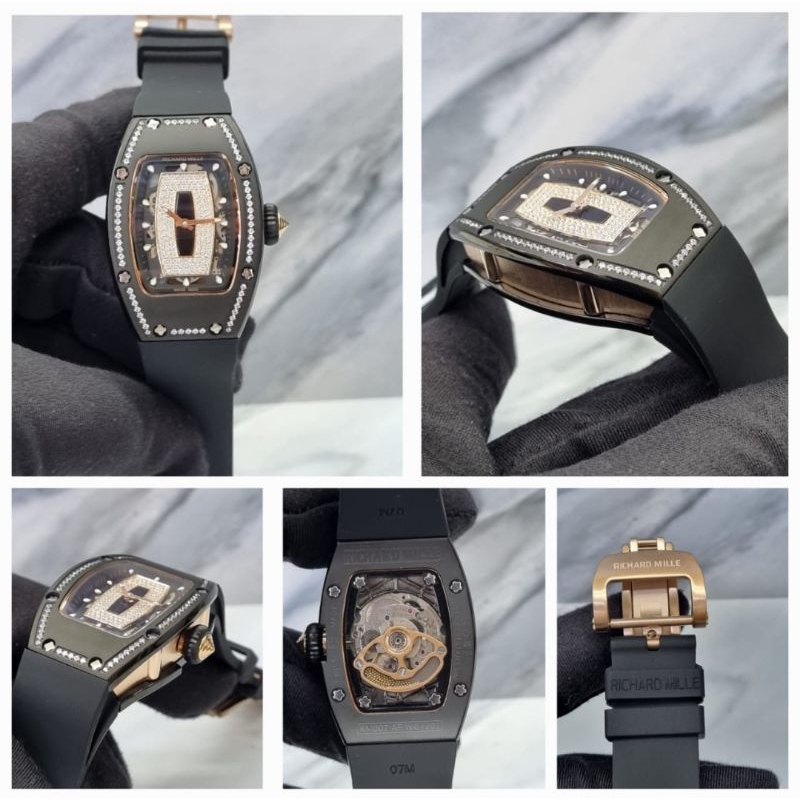 Jam Tangan RICHARD Ceramic Mille Black Dial 32mm Swiss Automatic Movement