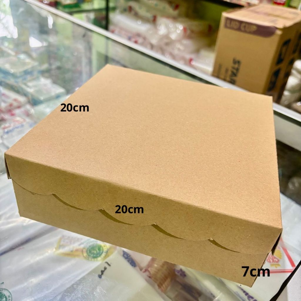 Kotak Snack Kotak Nasi R10 Warna Coklat Ukuran 20x20x7