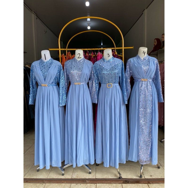 DISKON GAMIS TILE BRUKAT KHUSUS WARNA BIRU LANGIT ATAU FROZEN PART 2