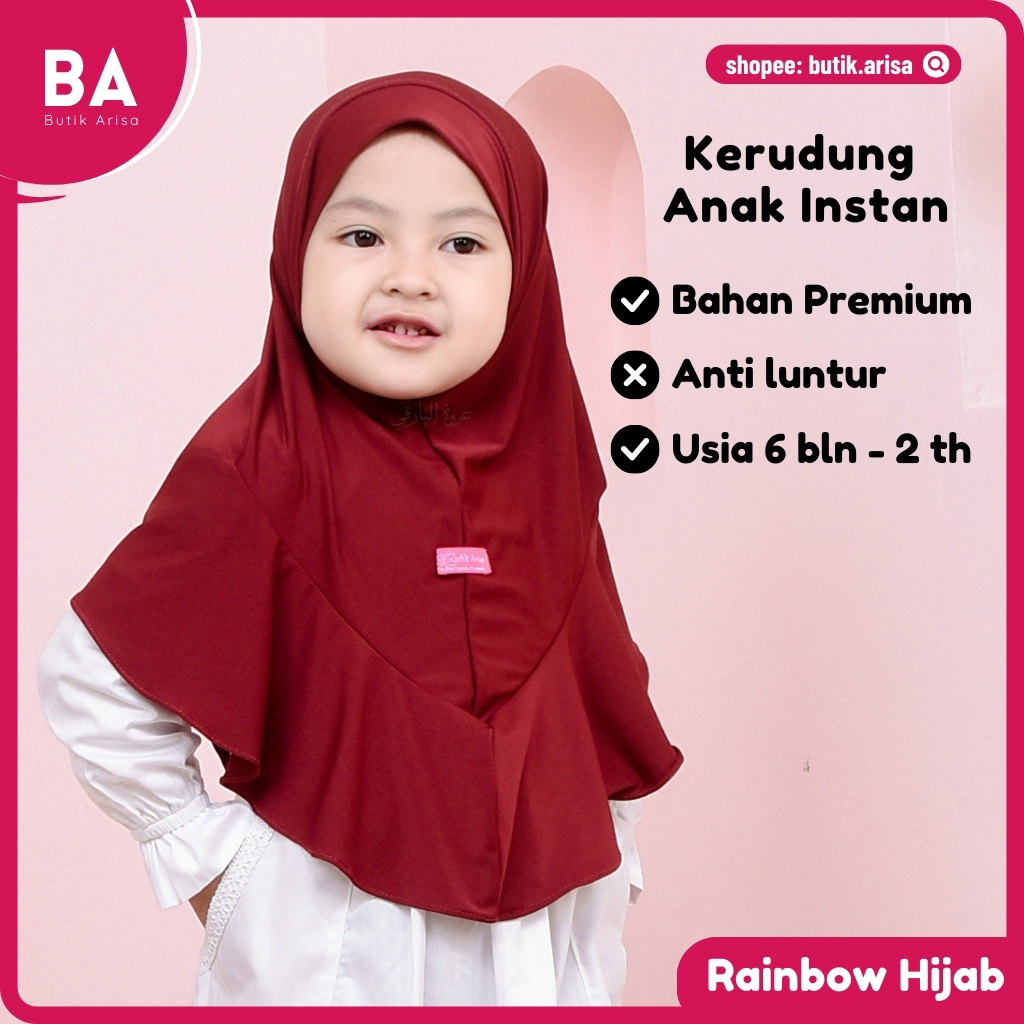 Kerudung Anak Bayi | Krudung Anak Perempuan Jilbab Instan Anak 2 Tahun | Kerudung Anak 1 Tahun Perem
