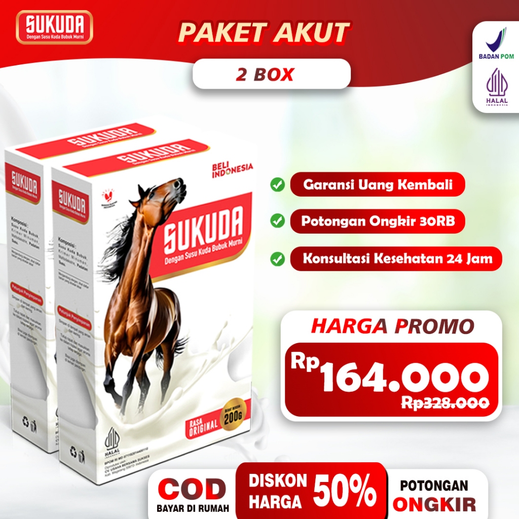 

Sukuda Susu Kuda Liar Asli 100% Original Paket 2 Box