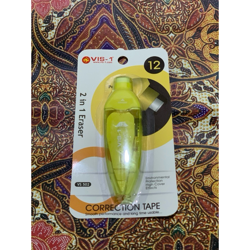 

CORRECTION TAPE 2 IN 1 ERASER VIS 1 VS-502