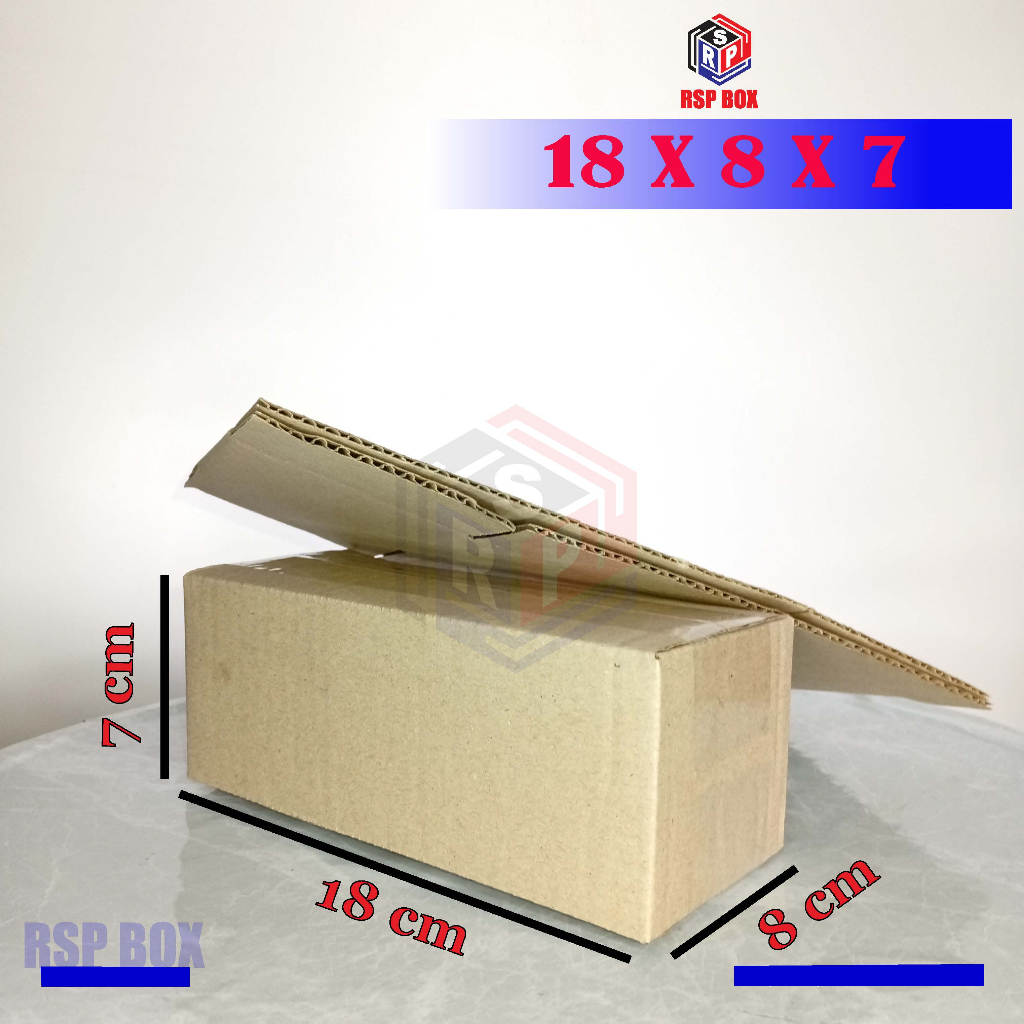 

Kardus packing ukuran 18x8x7 cm box pembungkus packaging paket murah