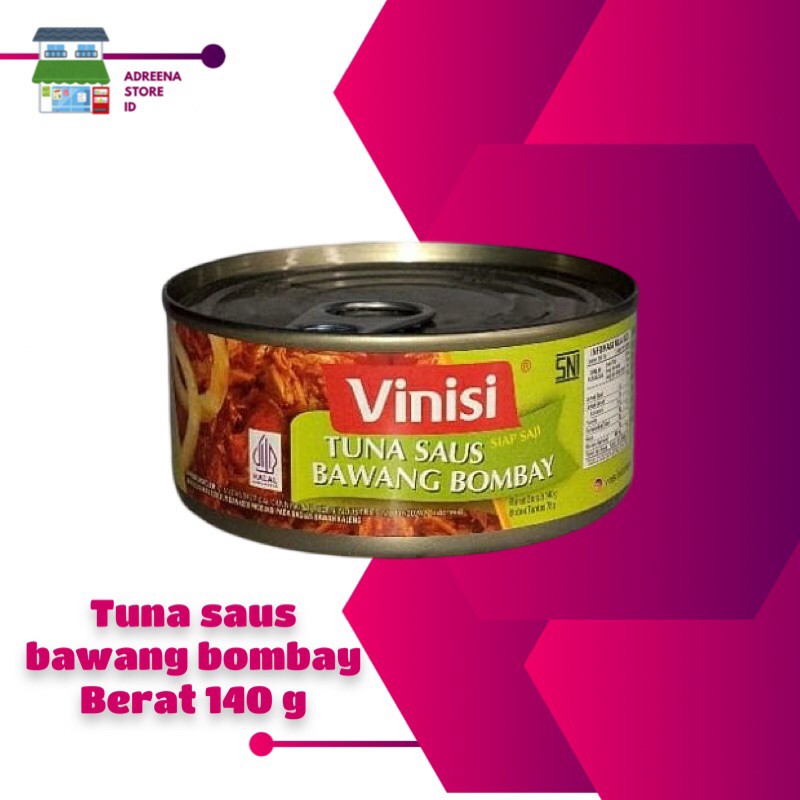 

VINISI TUNA SAUS BAWANG BOMBAY BERAT 140 g BAHAN OLAHAN MASAKAN