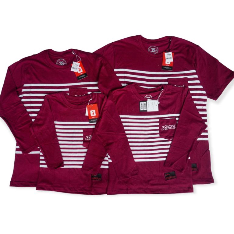 KODE O69K KAOS DISTRO COUPLE KELUARGA FAMILY  3SECOND WANITA  THREE SECOND THREESECOND LENGAN PENDEK