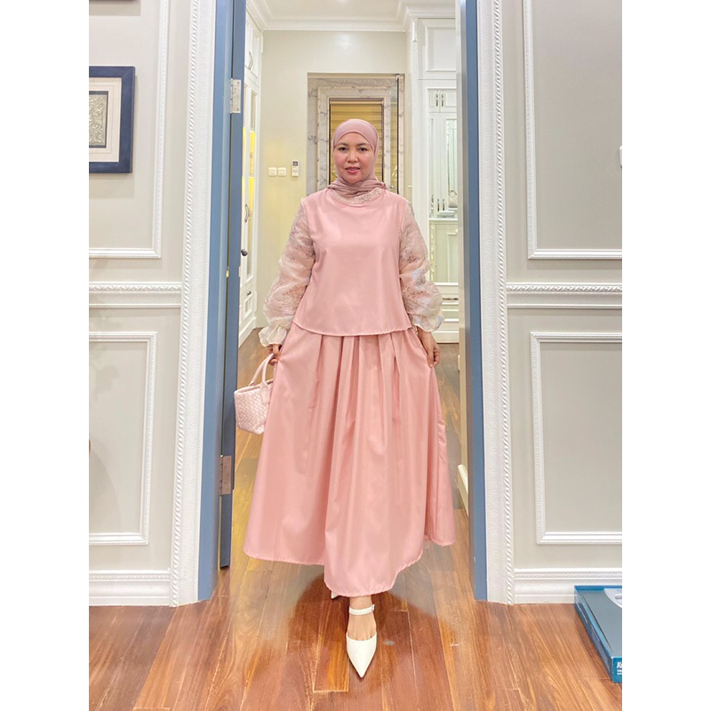 oneset toyobo mix organza linen bulu kuda, oneset ednes kayla beseller tanah abang, oneset mewah by 