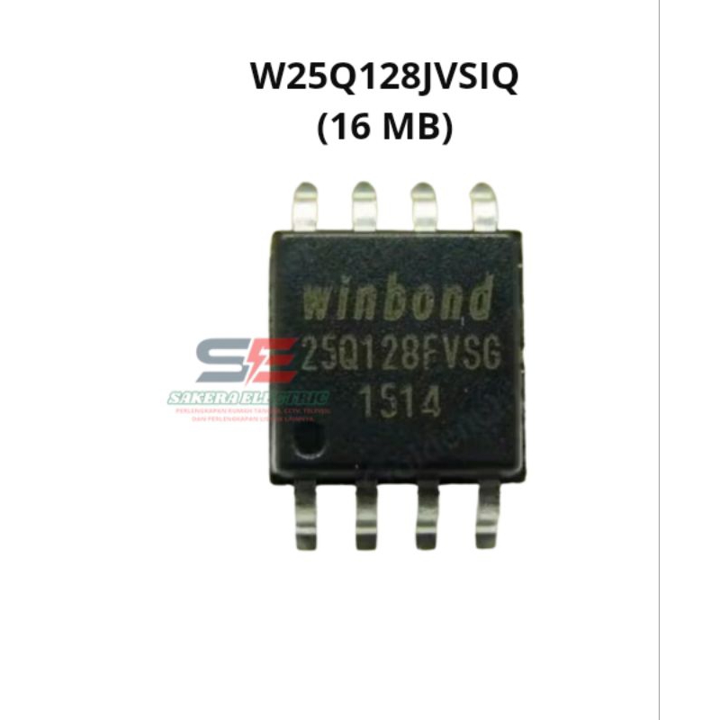 IC Flash Eeprom ORI Winbond 25Q128 W25Q128JVSIQ 16MB
