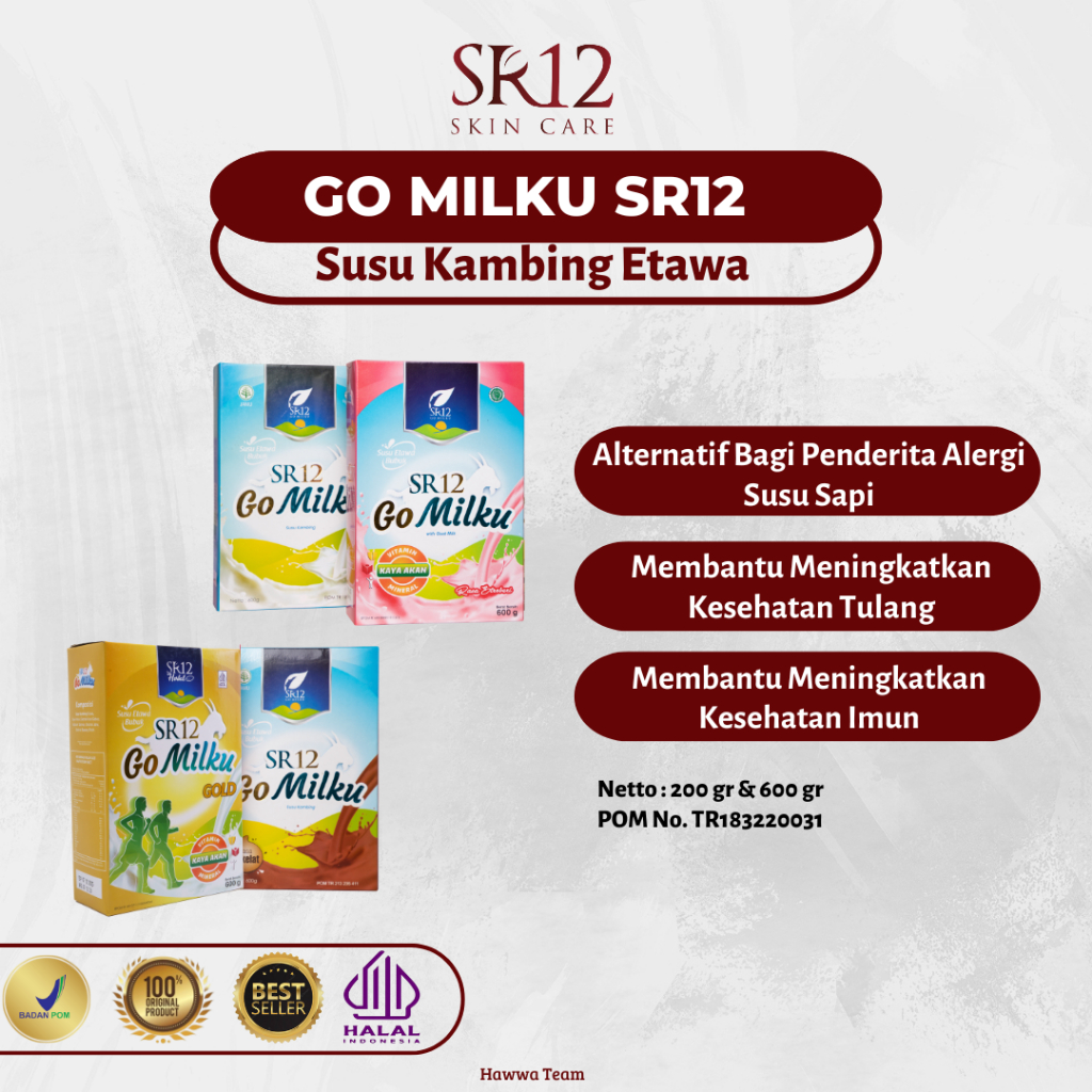 

SUSU KAMBING ETAWA SR12 / GOMILKU SR12 / SUSU KAMBING / FOOD SUPLEMEN / MINUMAN KESEHATAN