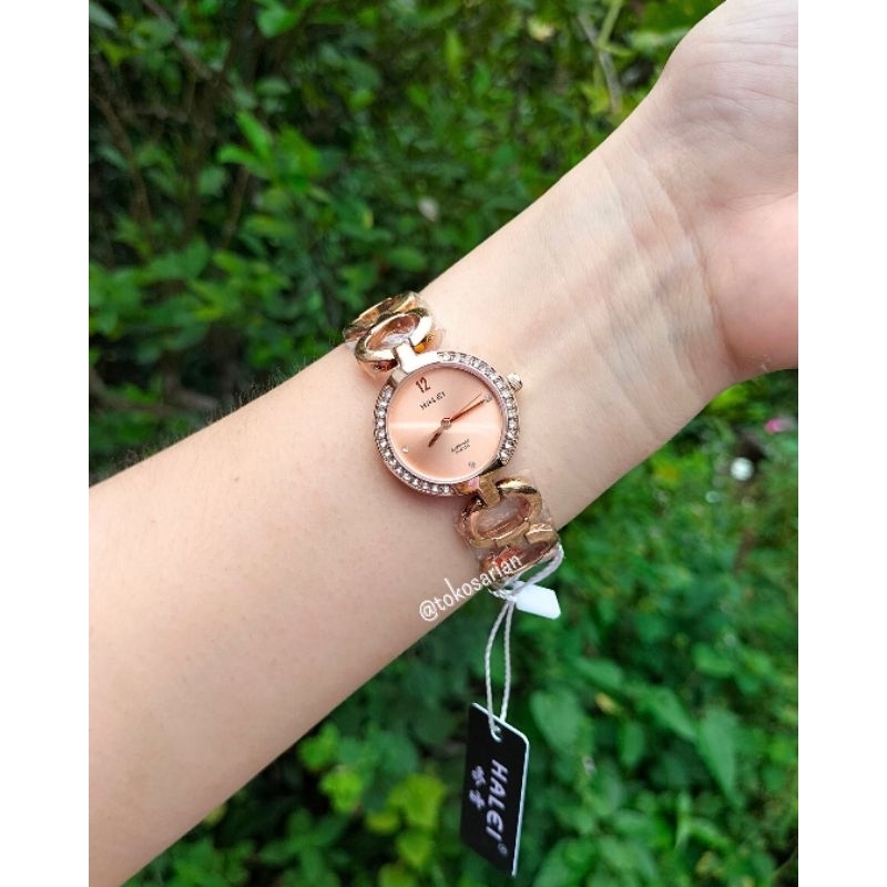Jam Tangan Halei 5019L Original Bergaransi Jam Tangan Rantai Analog Wanita