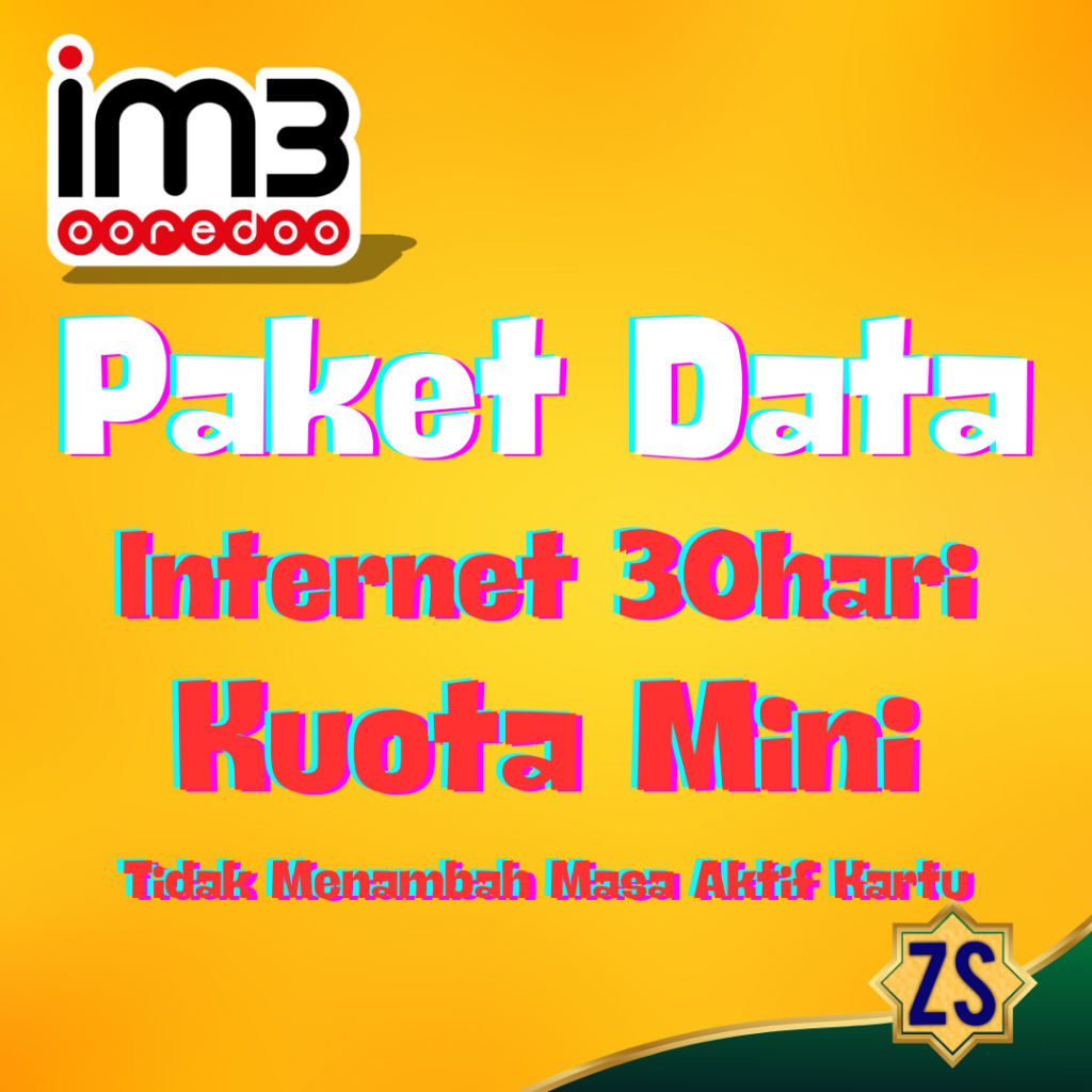 Paket data internet IM3 Ooredoo Indosat kuota mini bulanan 250MB 500MB 750MB 1GB 1,5GB 2GB
