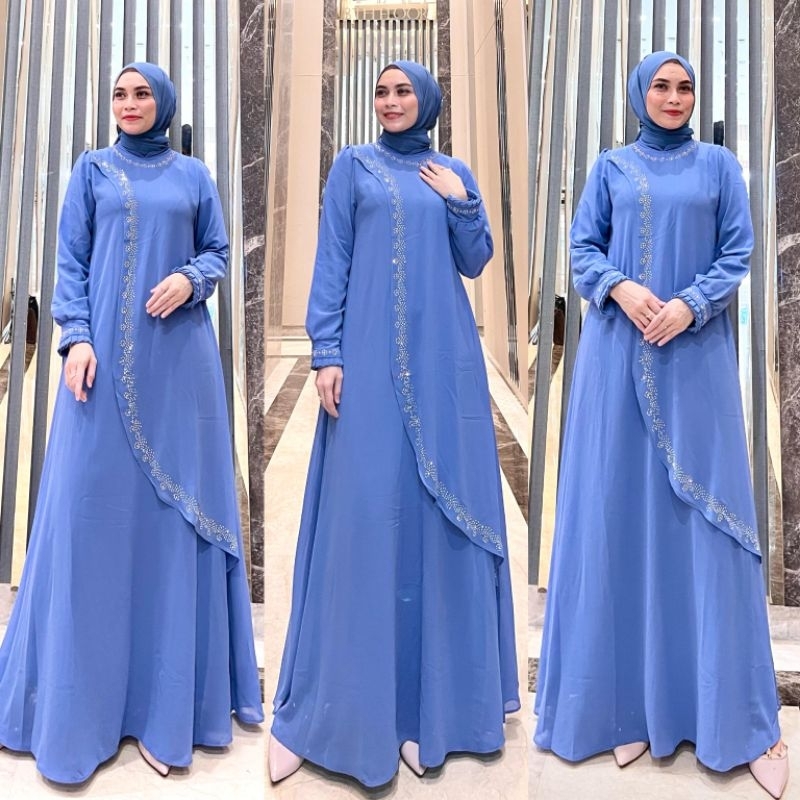 Naura dress/Naura gamis/Gamis lebaran