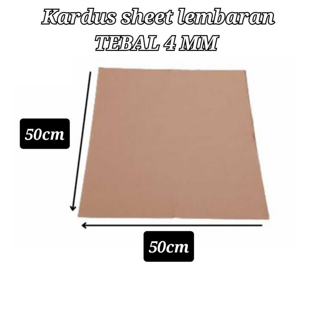 

KARDUS SHEET LEMBARAN 50 X 50 CM TEBAL 4MM C-FLUDE 50X50 CM / 50X50 CM