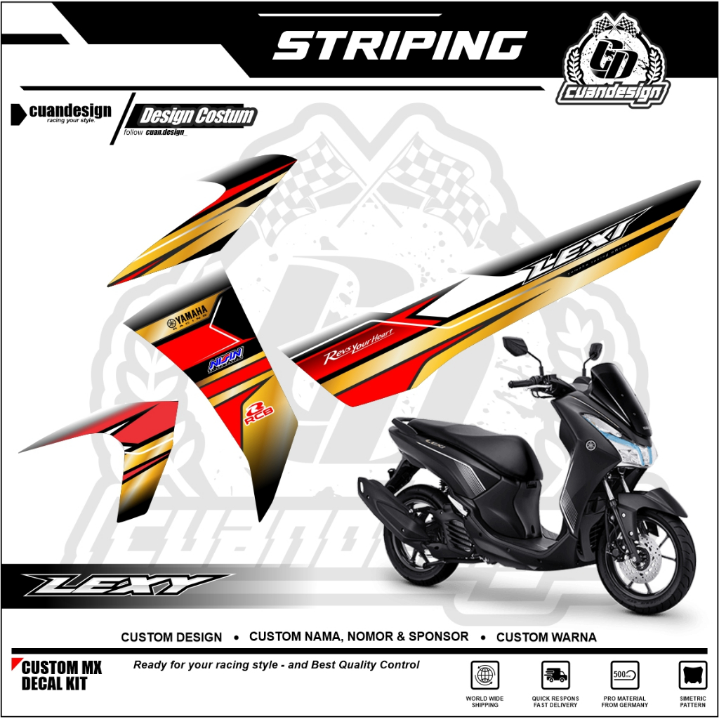 STIKER STRIPING  MOTOR YAMAHA LEXI ANTI LUNTUR KEREN STRIPING LEXI 125 STRIPING YAMAHA LEXI 125 V
