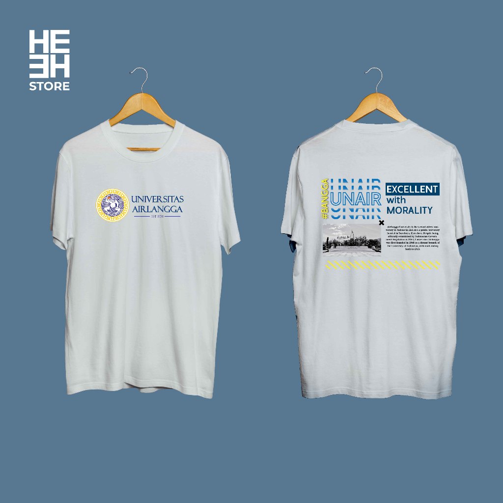 Kaos Unair Streetwear 100% Katun (Cotton Combed 24s) Bahan Lebih Tebal dan Adem