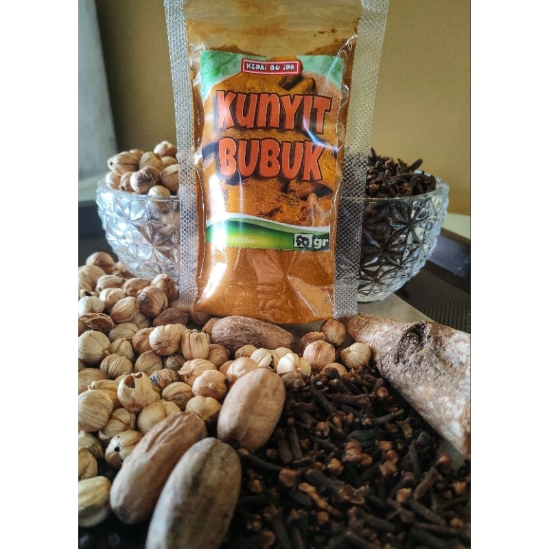 

KUNYIT BUBUK by Kedai bu Ida / REMPAH REMPAH / BUMBU MASAK INSTAN