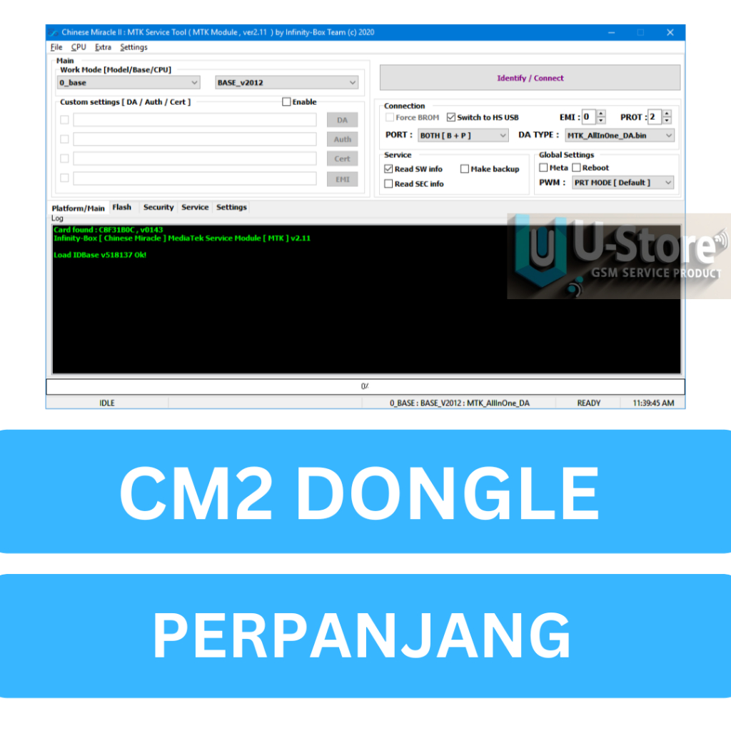 CM2 Dongle Perpanjang software