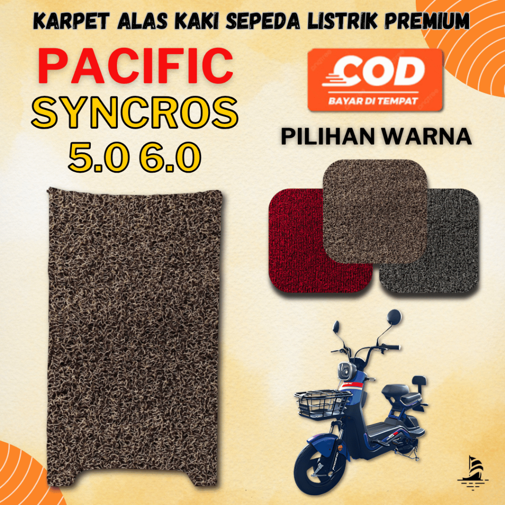 Karpet Sepeda Listrik PACIFIC SYNCROS 5.0 6.0 Waterproof Premium MR - Mie Bihun Serabut