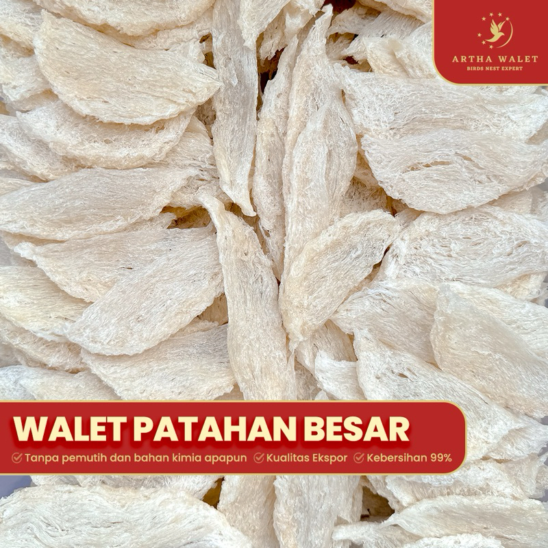 Sarang Burung Walet Patahan Besar 1gr - Yanwo / Bird Nest / 大燕条 燕窝